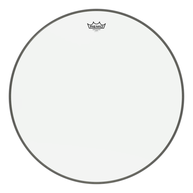 Remo - BR-1324-CH- - Bass Drum, Ambassador, Clear, 24" Diameter, Center Hole