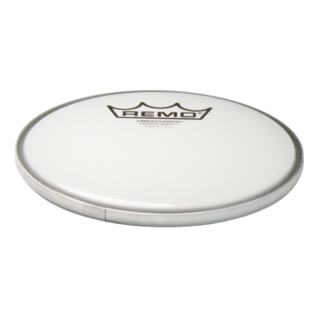 Remo - BA-0806-WS- - **Special Order**, Batter, Ambassador, White Suede, 6" Diameter