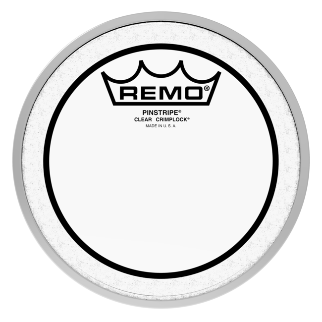 Remo - PS-0308-MP- - Batter, Crimplock, Pinstripe, Clear, 8" Diameter