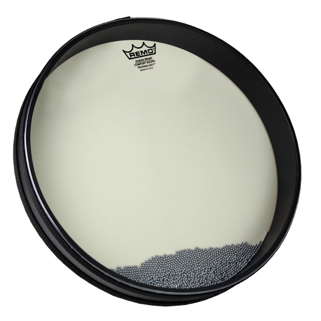 Remo - ET-0216-71-SD009 - Ocean Drum, 16" Diameter, 2 1/2" Depth, Nightwaves, Skyndeep Graphic, Black
