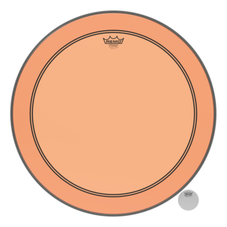Remo Remo - P3-1324-CT-OGOH - Bass Drum, Powerstroke 3, Colortone, 24" Diameter, Orange, 5" Offset Hole