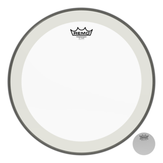 Remo Remo - P4-1328-C2- - **Special Order**, Bass Drum, Powerstroke 4, Clear, 28" Diameter, With Impact Patch