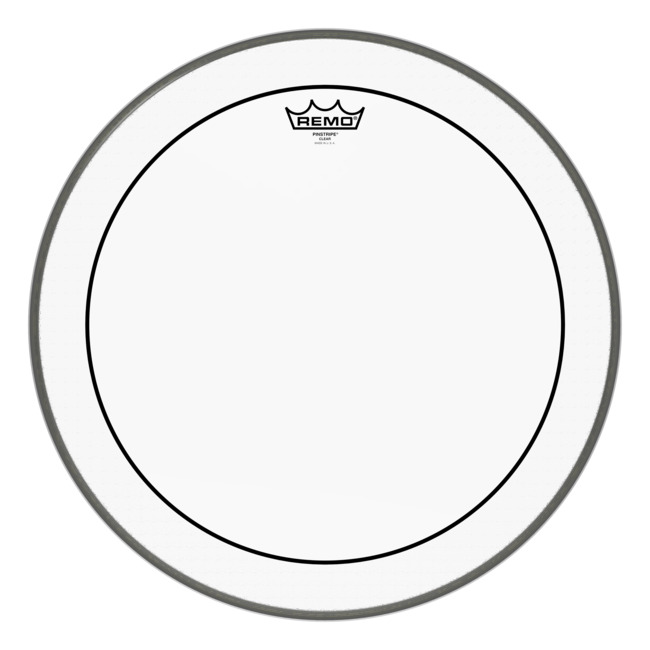 Remo - PS-1318-10- - Bass Drum, Pinstripe, Clear, 18" Diameter, With Dot