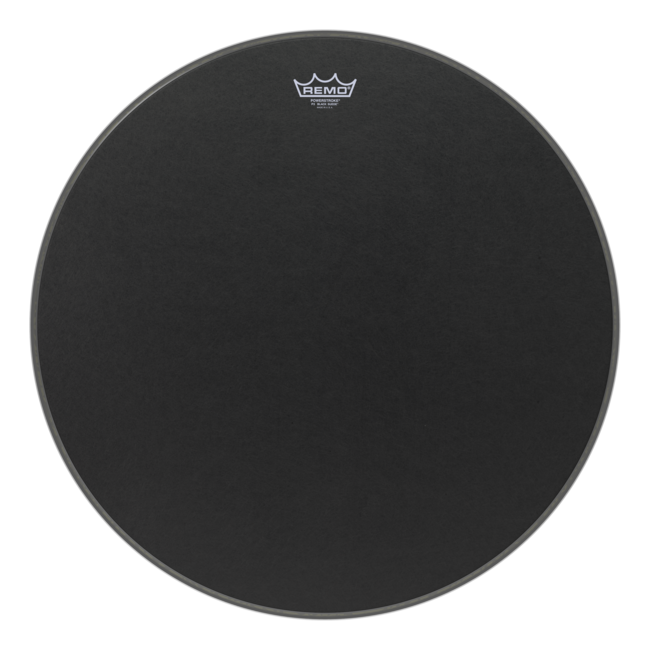 Remo - P3-1824-ES- - Bass Drum, Powerstroke 3, Ambassador, Black Suede, 24" Diameter