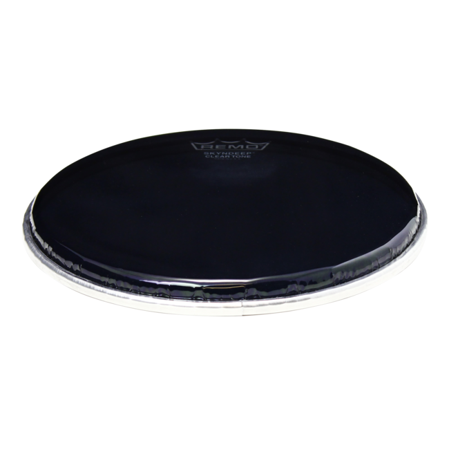 Remo - DA-4390-SD-SC017 - **Special Order**, Doumbek Drumhead, Dx Series, Skyndeep, Clear Tone, 9" Diameter, 3/8" Collar, Crimped Hoop, 'Orange Mist' Graphic
