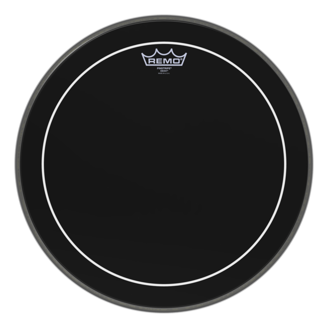 Remo - ES-1618-PS- - **Special Order**, Bass Drum, Pinstripe, Ebony, 18" Diameter