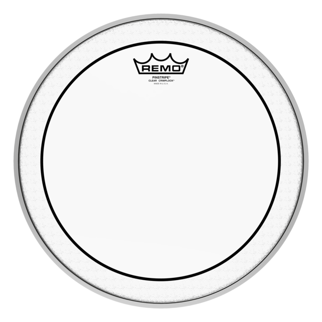 Remo - PS-0314-MP- - Batter, Crimplock, Pinstripe, Clear, 14" Diameter