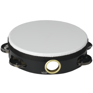Remo Remo - TA-5108-ML- - **Remo Asia**, Tambourine, Economy, 8" Diameter, 8 Pairs Jingles X 1 Row, Quadura Black