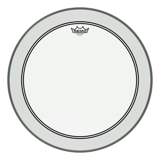 Remo - P3-1320-00- - Bass Drum, Powerstroke 3, Clear, 20" Diameter, No Stripe