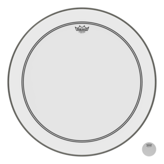 Remo Remo - P3-1226-C1- - Bass Drum, Powerstroke 3, Smooth White, 26" Diameter, Dynamo, No Stripe