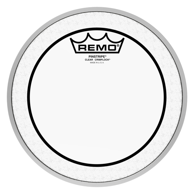 Remo - PS-0410-MP- - Batter, Crimplock, Pinstripe, Ebony, 10" Diameter