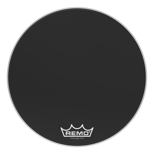 Remo - PM-2426-MP- - Bass Drum, Powermax 2, Ebony, 26" Diameter, Mp