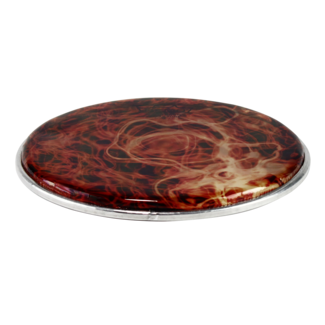 Remo Remo - DA-4387-SD-SC018 - **Special Order**, Doumbek Drumhead, Dx Series, Skyndeep, Clear Tone, 8.75" Diameter, 3/8" Collar, Crimped Hoop, 'Turquoise Mist' Graphic