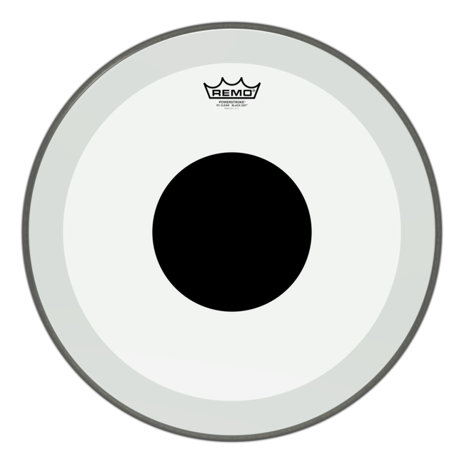 Remo - P3-1320-C2- - Bass Drum, Powerstroke 3, Clear, 20" Diameter, 2-1/2" Impact Patch