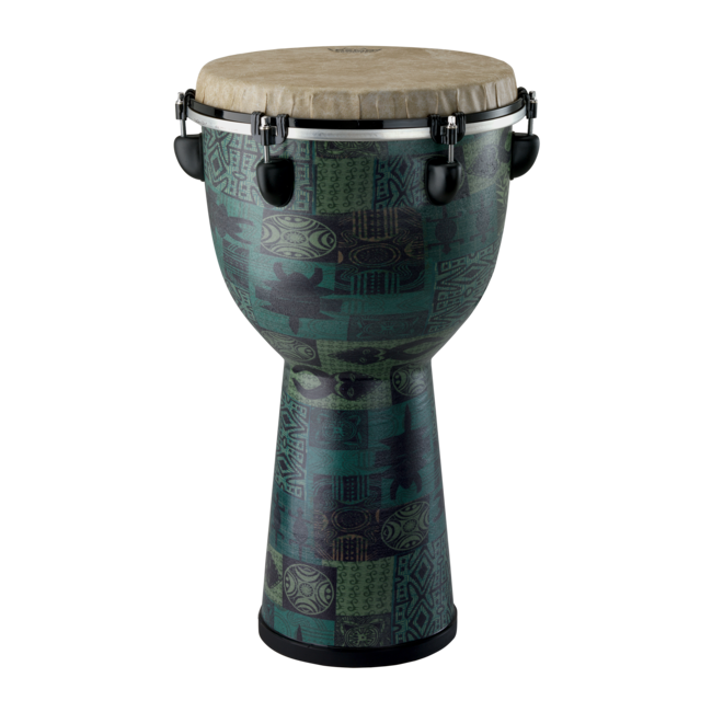 Remo - DJ-6112-51- - Djembe, Designer Series, Apex, 12" X 22", Key-Tuned, Skyndeep Fiberskyn, Beige Drumhead, Mystic Red