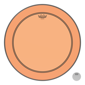 Remo Remo - P3-1322-CT-OGOH - Bass Drum, Powerstroke 3, Colortone, 22" Diameter, Orange, 5" Offset Hole