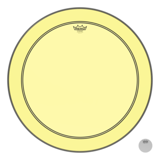 Remo Remo - P3-1326-CT-YEOH - Bass Drum, Powerstroke 3, Colortone, 26" Diameter, Yellow, 5" Offset Hole