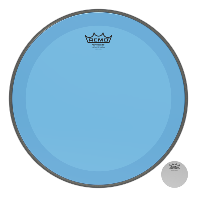 Remo - P3-1316-CT-GN - Bass Drum, Powerstroke 3, Colortone, 16" Diameter, No Striping, Green