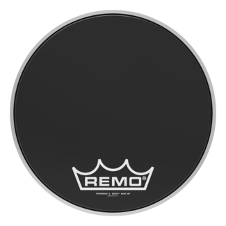 Remo Remo - PM-2416-MP- - Bass Drum, Powermax 2, Ebony, 16" Diameter, Mp