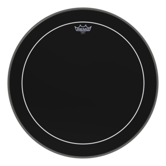 Remo Remo - ES-1622-CH- - **Special Order**, Bass Drum, Pinstripe, Ebony, 22" Diameter, Center Hole