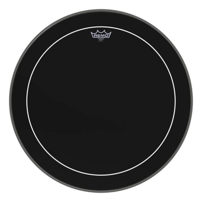 Remo - ES-1622-CH- - **Special Order**, Bass Drum, Pinstripe, Ebony, 22" Diameter, Center Hole