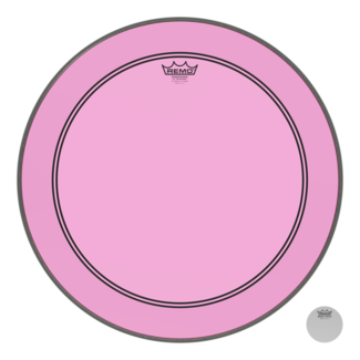Remo Remo - P3-1322-CT-PKOH - Bass Drum, Powerstroke 3, Colortone, 22" Diameter, Pink, 5" Offset Hole