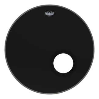 Remo Remo - ES-1024-MP- - **Special Order**, Bass Drum, Ambassador, Ebony, 24" Diameter, Mp