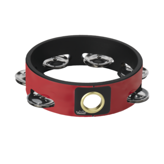 Remo Remo - TA-6208-70- - **Remo Asia**, Tambourine, Headless, 8" Diameter, 8 Pairs Jingles X 2 Rows, Quadura Black