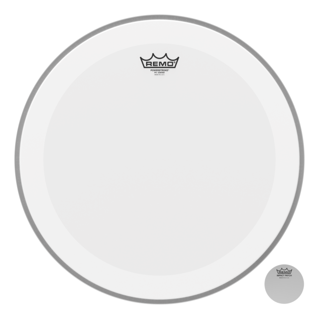 Remo - P4-1120-C2- - Bass Drum, Powerstroke 4, Coated, 20" Diameter, With Impact Patch