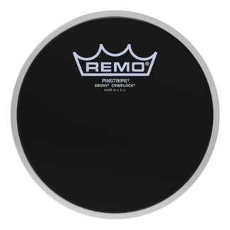 Remo Remo - PS-0408-MP- - Batter, Crimplock, Pinstripe, Ebony, 8" Diameter