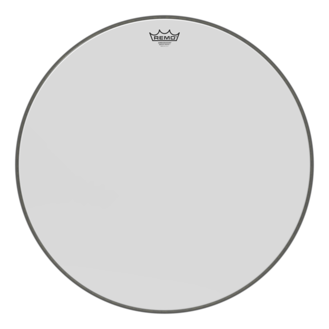 Remo - BR-1226-MP- - Bass Drum, Ambassador, Smooth White, 26" Diameter, Mp