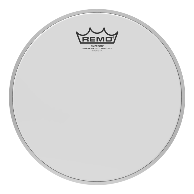 Remo - BE-0212-MP- - Batter, Crimplock, Emperor, Smooth White, 12" Diameter