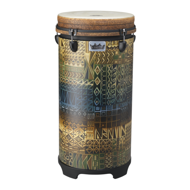 Remo - TU-1112-PM- - Tubano, Drumkey Tuned, 12" Diameter, 26" Height, Fabric Kintekloth
