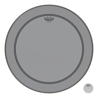 Remo Remo - P3-1322-CT-SMOH - Bass Drum, Powerstroke 3, Colortone, 22" Diameter, Smoke, 5" Offset Hole