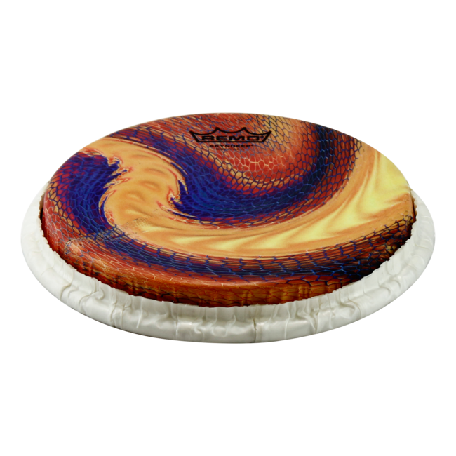 Remo - M9-0850-S5-SD007 - **Special Order**, Bongo Drumhead, Tucked, 8.5", Skyndeep, "Tiger Stripe" Graphic