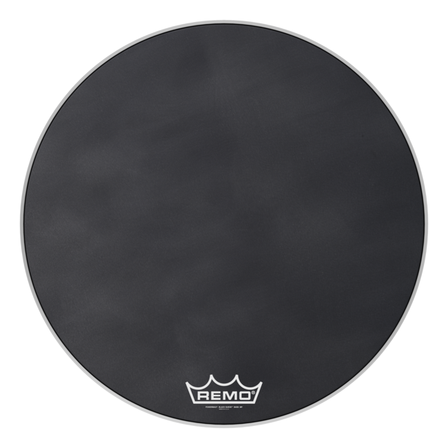 Remo - PM-1832-MP- - Bass Drum, Powermax, Black Suede, 32" Diameter, Mp