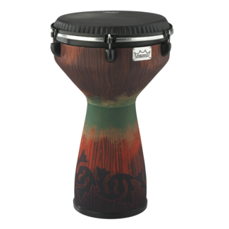 Remo Remo - DJ-0012-24- - Djembe, Mondo, Designer Series, Key-Tuned, 12" X 24", Skyndeep, Contour Tuning Brackets, Adinkra Finish