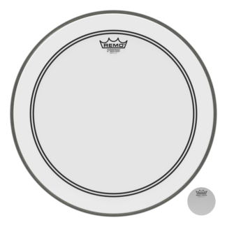 Remo Remo - P3-1218-C1-DM - Bass Drum, Powerstroke 3, Smooth White, 18" Diameter, Dynamo Installed, No Stripe