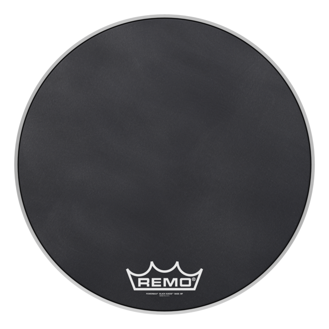 Remo - PM-1824-MP- - Bass Drum, Powermax, Black Suede, 24" Diameter, Mp