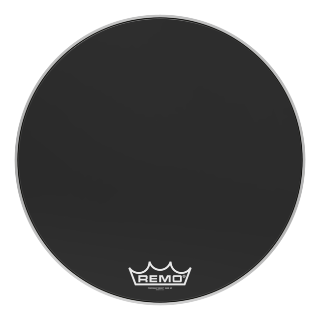 Remo - PM-1428-MP- - Bass Drum, Powermax, Ebony, 28" Diameter, Mp