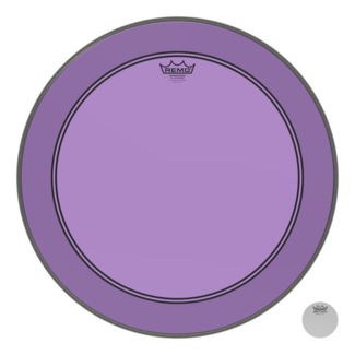 Remo Remo - P3-1322-CT-PUOH - Bass Drum, Powerstroke 3, Colortone, 22" Diameter, Purple, 5" Offset Hole