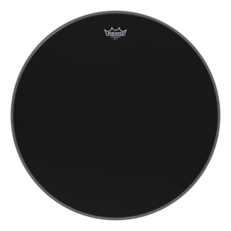 Remo Remo - ES-1024-CH- - **Special Order**, Bass Drum, Ambassador, Ebony, 24" Diameter, 10" Center Hole
