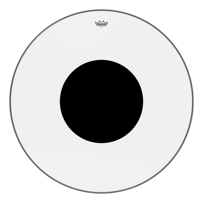 Remo - CS-1340-10- - **Special Order**, Bass Drum, Controlled Sound, Clear, 40" Diameter, Black Dot On Top