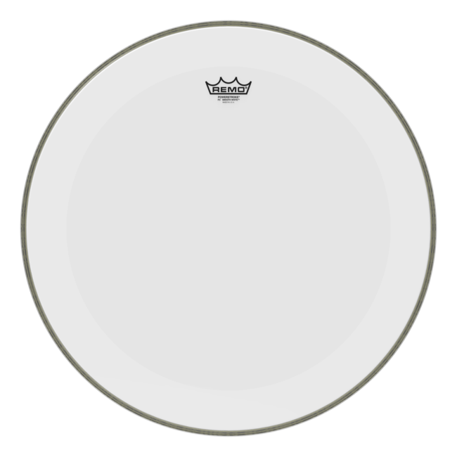 Remo - P3-1223-C2- - Bass Drum, Powerstroke 3, Smooth White, 23" Diameter, 2-1/2" Impact Patch