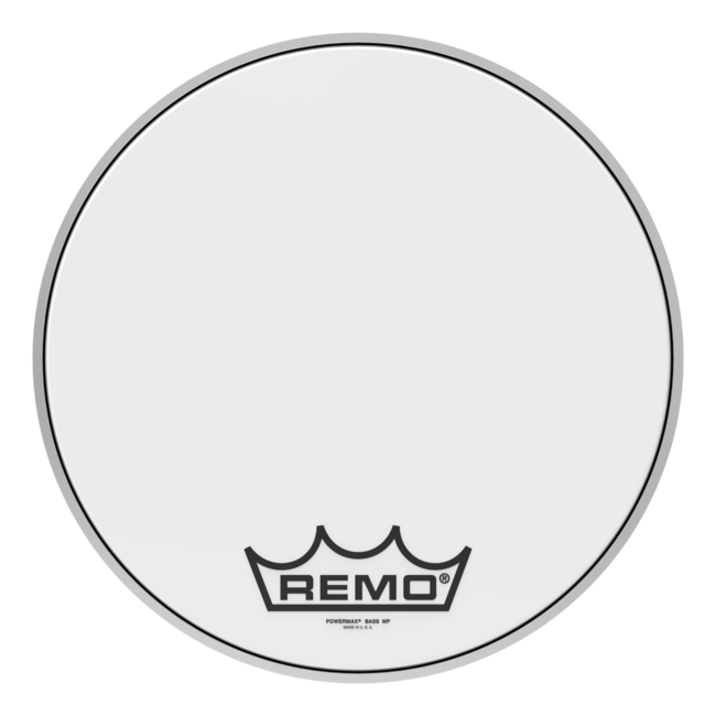 Remo - PM-1018-MP- - Bass Drum, Powermax, Ultra White, 18" Diameter, Mp