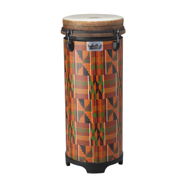 Remo - TU-1110-17- - Tubano, Drumkey Tuned, 10" Diameter, 26" Height, Fabric Rainbow