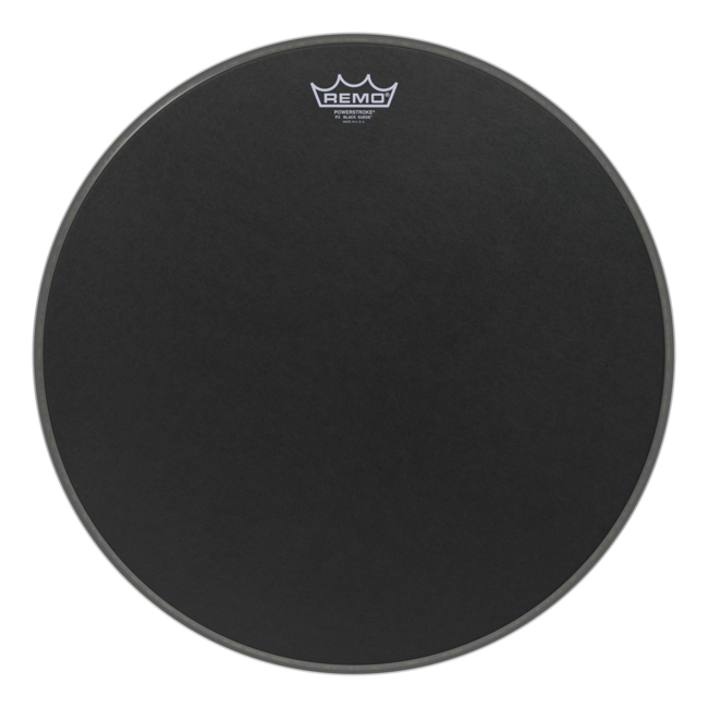 Remo - P3-1820-ES- - Bass Drum, Powerstroke 3, Ambassador, Black Suede, 20" Diameter