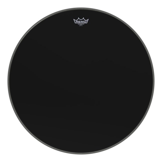 Remo - ES-1026-CH- - Bass Drum, Ambassador, Ebony, 26" Diameter, 10" Center Hole