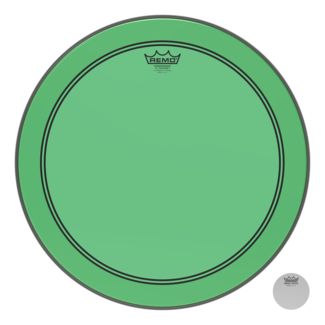 Remo Remo - P3-1318-CT-GNOH - Bass Drum, Powerstroke 3, Colortone, 18" Diameter, Green, 5" Offset Hole
