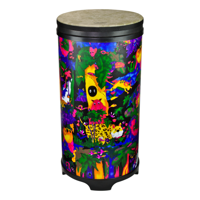 Remo - KD-2514-01- - **Remo Asia**, Drum, Kids Percussion, Tubano, Fliptop Drumhead, 14" Diameter, 24.5" Height, Rain Forest Finish